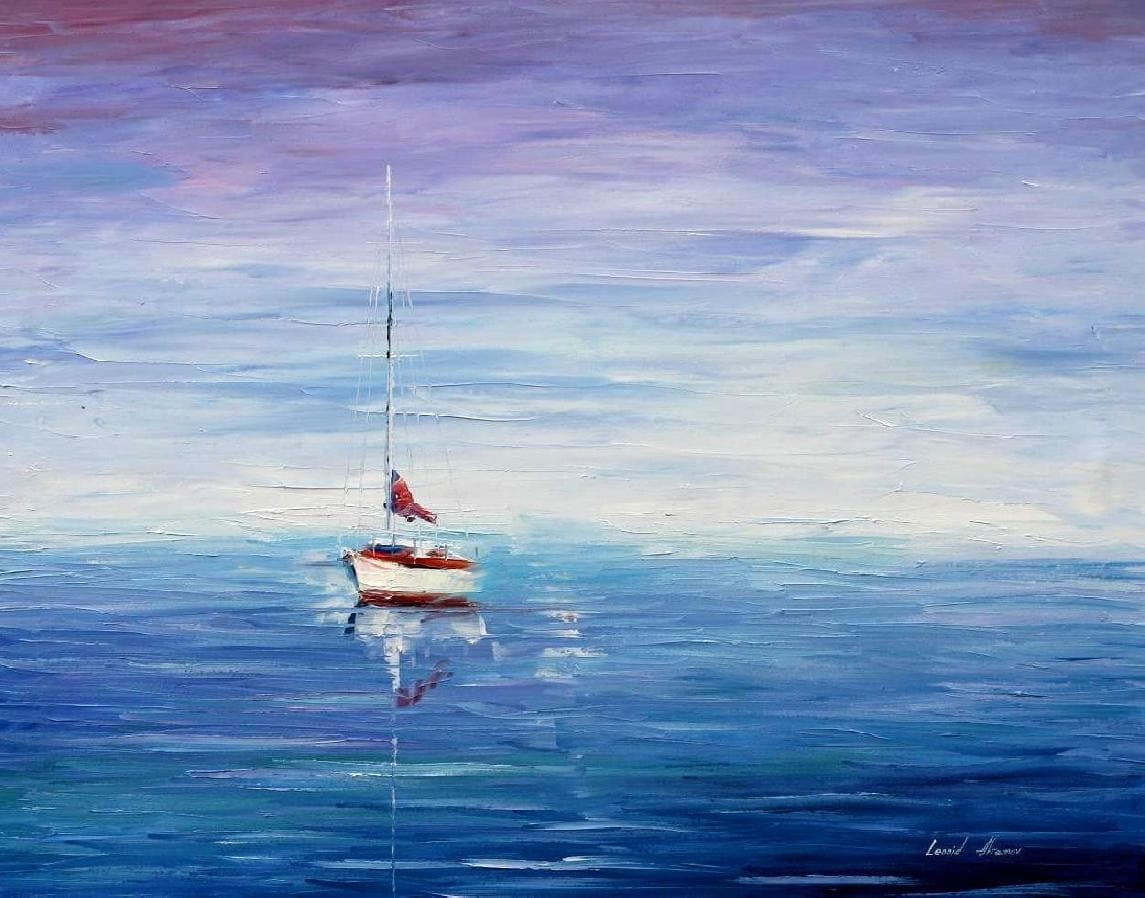 CALM BEAUTY - Large-Size Original Oil Painting ON CANVAS by Leonid Afremov (not mixed-media, print, or recreation artwork). 100% unique hand-painted painting. Today's price is $99 including shipping. COA provided afremov.com/calm-beauty-or…