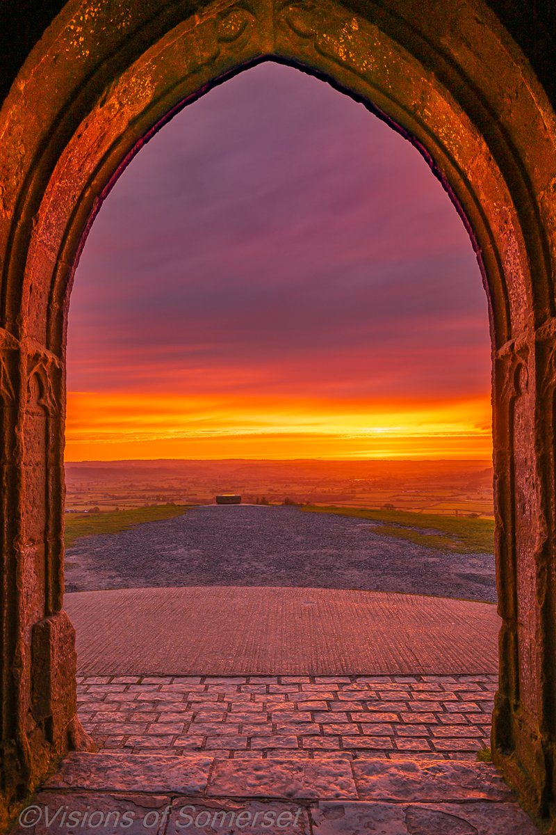 The morning after the storm. Today on Glastonbury Tor about 20 minutes before sunrise.