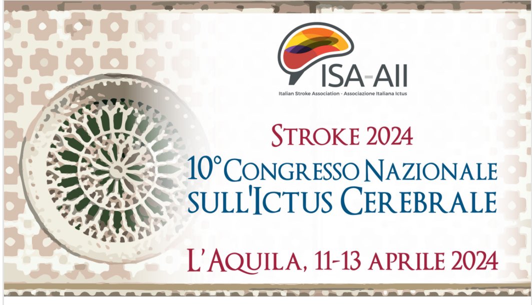 Tomorrow #stroke #congress #Italy isaaii2024.centercongressi.com/home.php