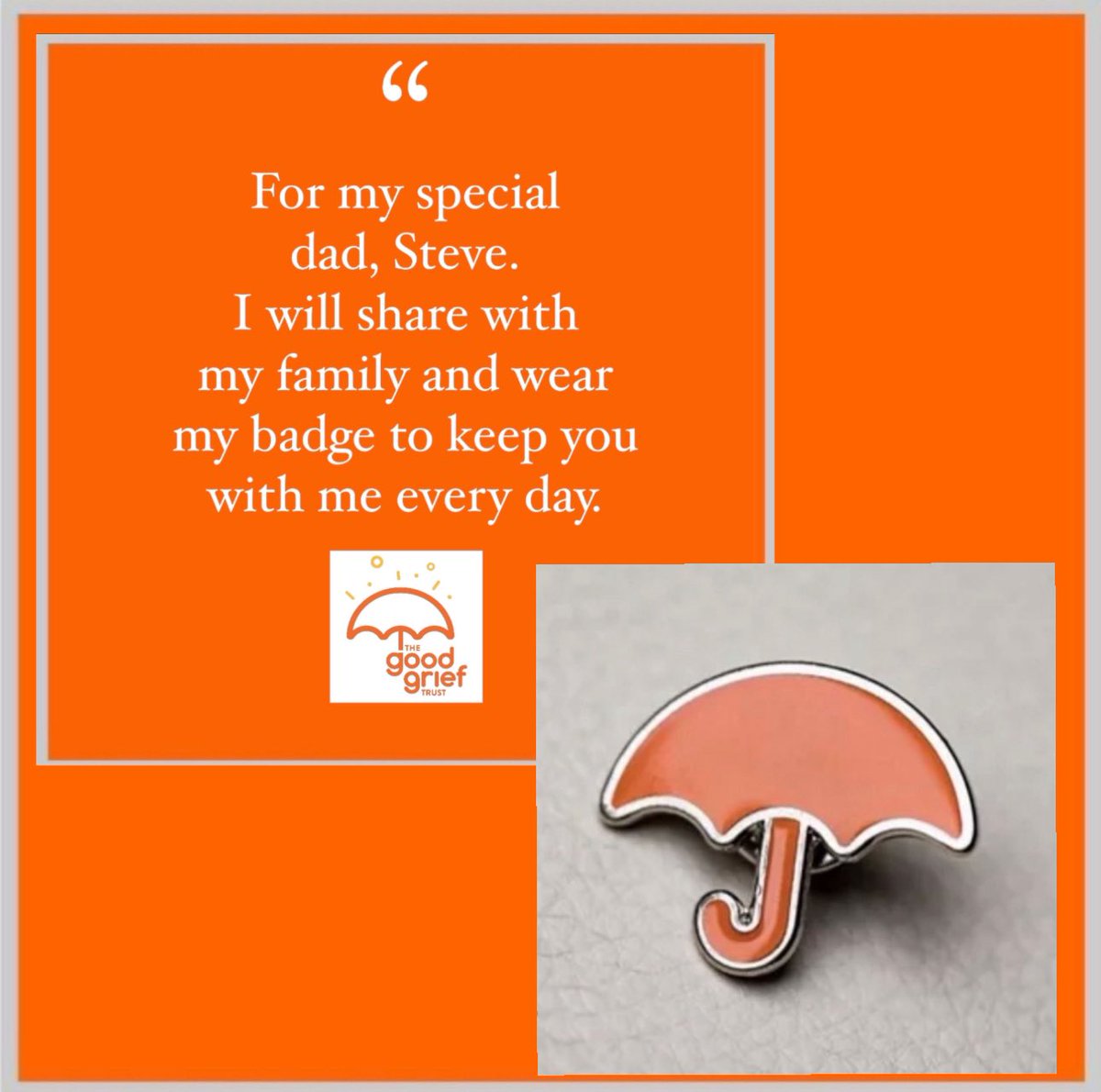 Thank you for wearing our little umbrella badges Dawn, and for giving them to your family as well. We are so sorry to hear about your Aunt and send you all our love 🧡and support for the funeral today, take care. 🧡☂️#Youarenotalone #HelpandHope in one place…