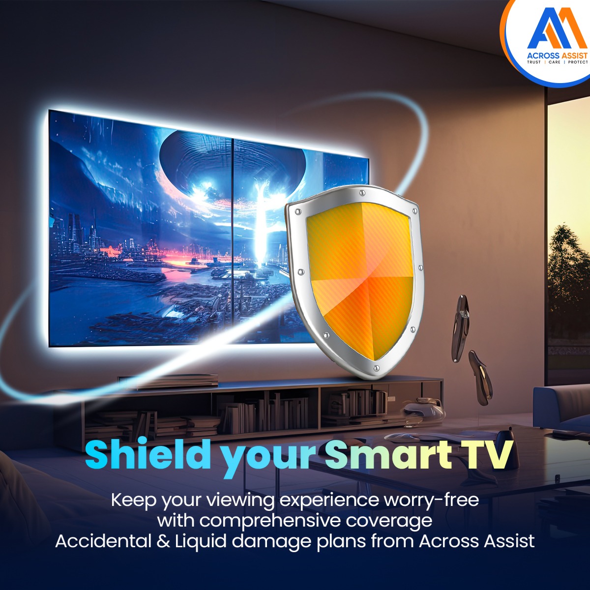 Safeguard your Smart TV from Accidental & Liquid damage with Across Assist's device protection plans. Enjoy uninterrupted entertainment with complete peace of mind.

#AcrossAssist #ADLD #ExtendedWarranty #DeviceInsurance #TVRepair #Insurance #MobileInsurance #DeviceInsurance