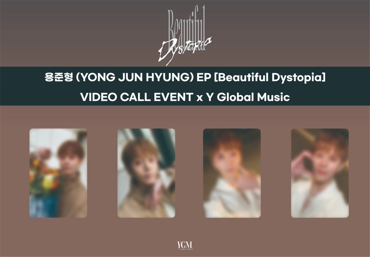 #용준형  (#YONGJUNHYUNG ) EP [Beautiful Dystopia]
 VIDEO CALL EVENT x Y Global Music

PHOTOCARD PREVIEW
🎁포토카드 프리뷰 공개합니다👀
🕑 4/5(금) 15:00~4/11(목) 23:59(KST)

🇰🇷국내샵 
🔗 yglobalmusic.com/surl/P/411

🌐Global Shop
🔗  subinsix.com/surl/P/411

🌐臺灣店
🔗…
