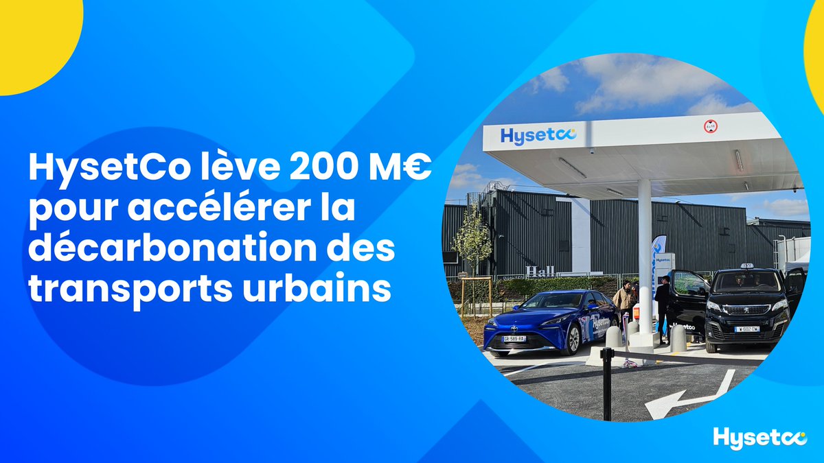 #BreakingNews ⚡ HysetCo lève près de 200 millions d’euros auprès d’un groupement d’investisseurs, piloté par @Hy24partners pour accélérer le déploiement de la mobilité #hydrogène et la décarbonation des transports urbains