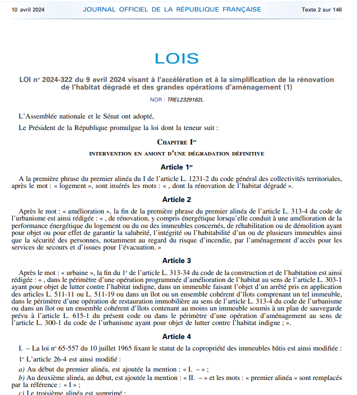 HeaulmeO's tweet photo. https://t.co/0lkDtJqi65
La loi "rénovation de l'habitat dégradé" est parue au Journal Officiel. Le "diagnostic structurel du bâtiment" est créé ! 
#PPT #DTG
@diagamter https://t.co/nk5gevL7bP