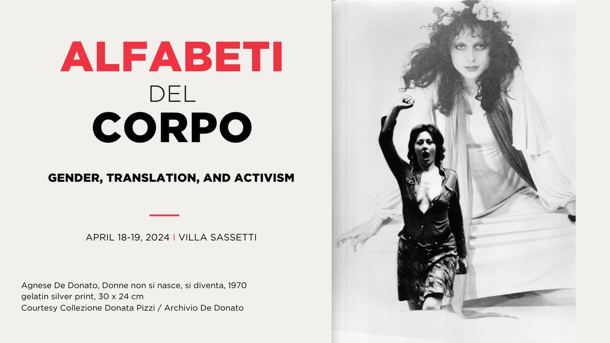 Alfabeti del Corpo: Gender, Translation, and Activism (April 18-19) is a two-day symposium exploring intersections of feminism, abolition, and translation studies. To view the program and register to attend in person or online, visit our website: lapietra.nyu.edu/event/alfabeti…