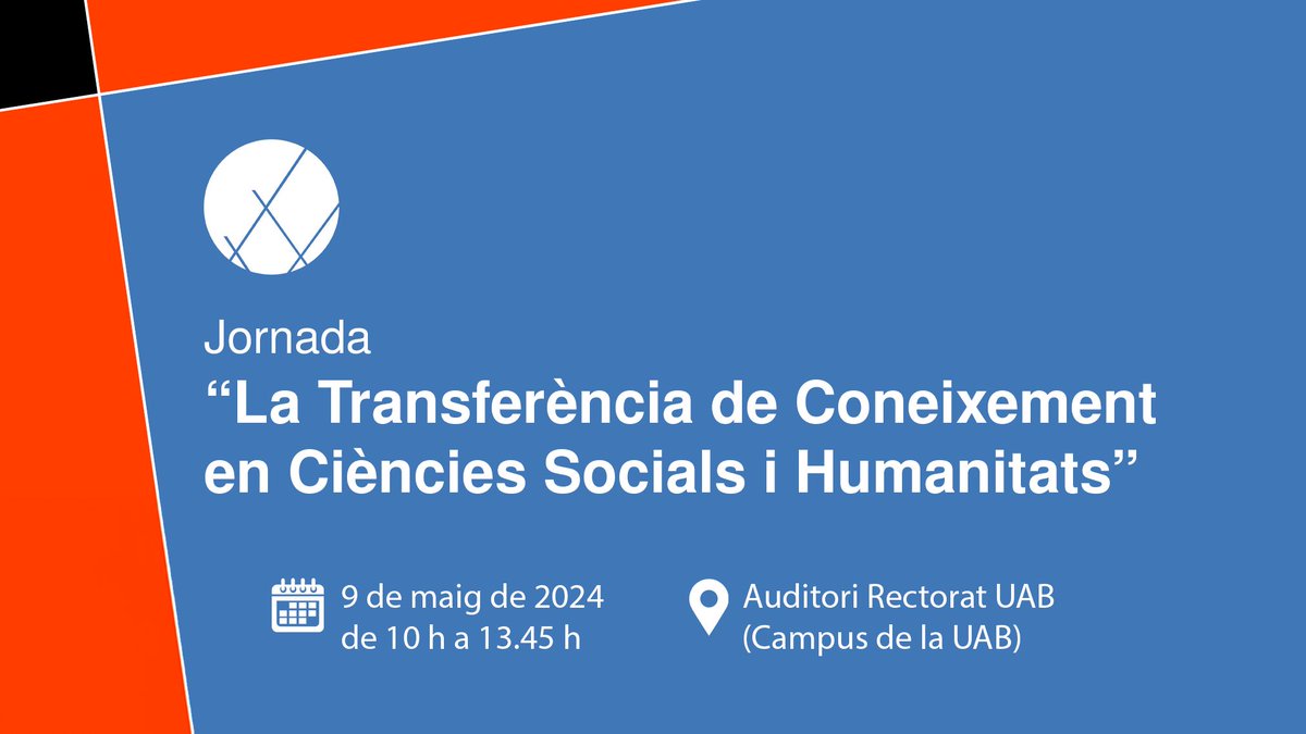 📚🗺️De què parlem quan parlem de transferència de coneixement en Ciències Socials i Humanitats? Com li en donem valor social i n'avaluem la recerca? 🤔El 9 de maig, a les 10, la @XarxaAccessCat organitza una jornada per debatre'n! 📩Inscriu-te aquí: forms.office.com/e/EdbQ7fe5JV