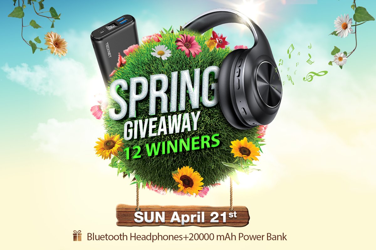 🌸Say hello to your new tech besties!🎵🔋 TECKNET Spring Giveaway Begins!🌟

1️⃣Follow @TECKNET5 🎈
2️⃣Like, RT, Tag a friend and using #TECKNET, #Spring, #Giveaway 📝

⚡Bonus Entries⚡
bit.ly/3PVOVzS

#Giveaways #Giveawaytime #musicshower #power #spring #Joker2 #Lakers