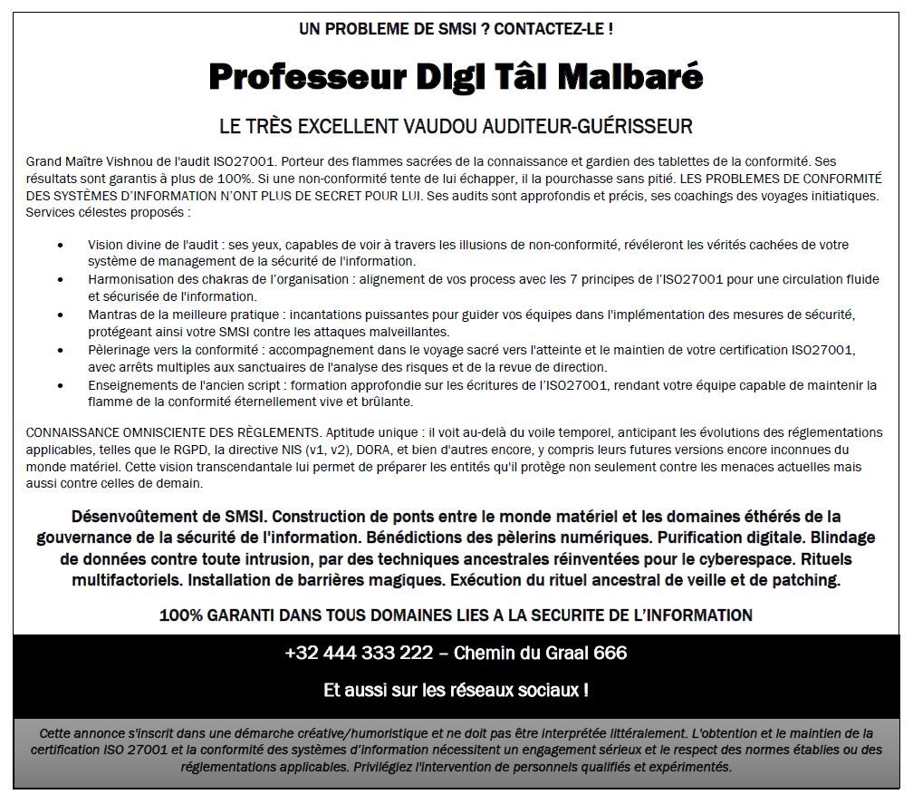 Si vous le rencontrez, fuyez ! 
😁

"Une des choses que j'ai apprise au fil des années est la différence entre prendre son travail au sérieux et se prendre au sérieux. La première condition est impérative et la seconde désastreuse."
Margaret Fonteytive
