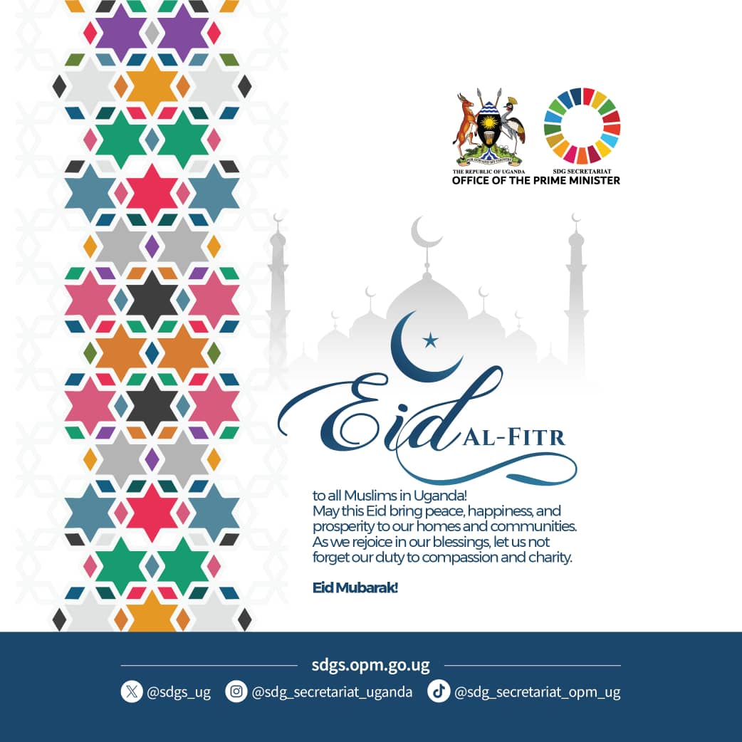 Happy Eid dear friends from the office of @OPMUganda !
Kind reminder, the VNR survey is on going. Take time and participate surl.li/shmzq. 
This will help the OPM and @sdgs_ug in planning and implementation of SDGs.
#Ug3rdVNR2024 
#LeavingNoOneBehind