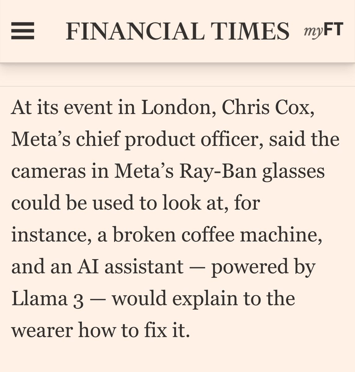 Wait. I’ve never met anyone preparing coffee wearing ray-ban glasses. 🕶️ My moka pot has not broken once since I bought it twenty years ago. ☕️ AI is doomed