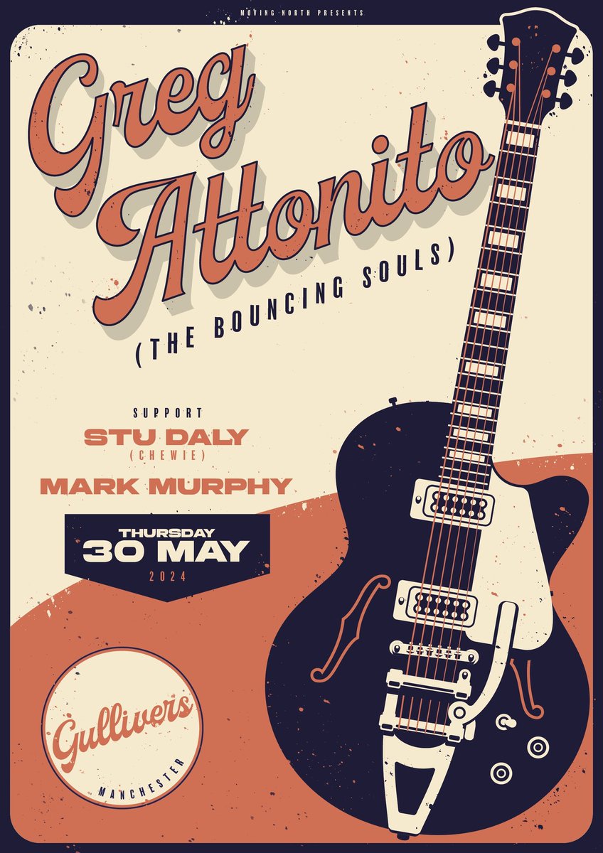 Full line-up for the Greg Attonito from The Bouncing Souls show at @gulliverspub next month. 🤯 Tickets available here: bit.ly/bouncinggreg 🎟️💥