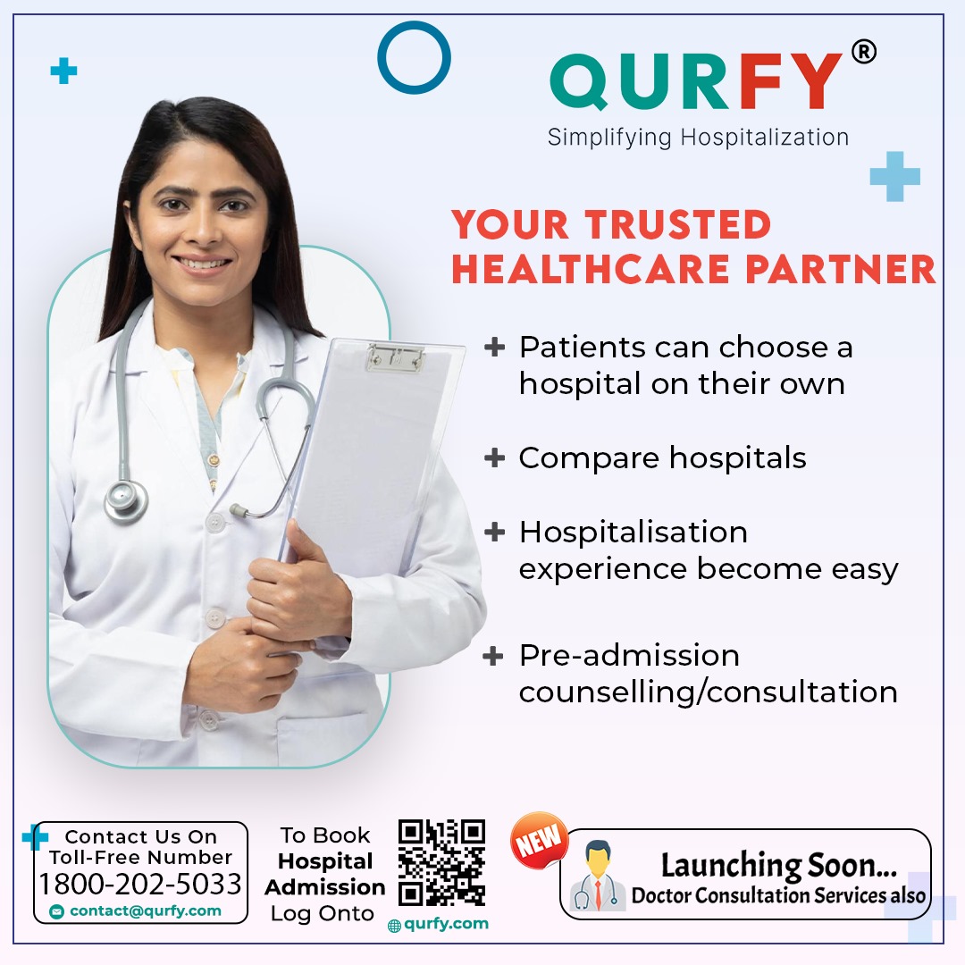 Empower your healthcare decisions with QURFY! Your trusted partner in simplifying hospitalization. 
👉Compare hospitals
👉Pre-admission counselling/consultation

Contact!
☎️Toll-Free Number: 1800-202-5033
🌐qurfy.com

#Qurfy #healthcare #onlinedoctors #besthospitals