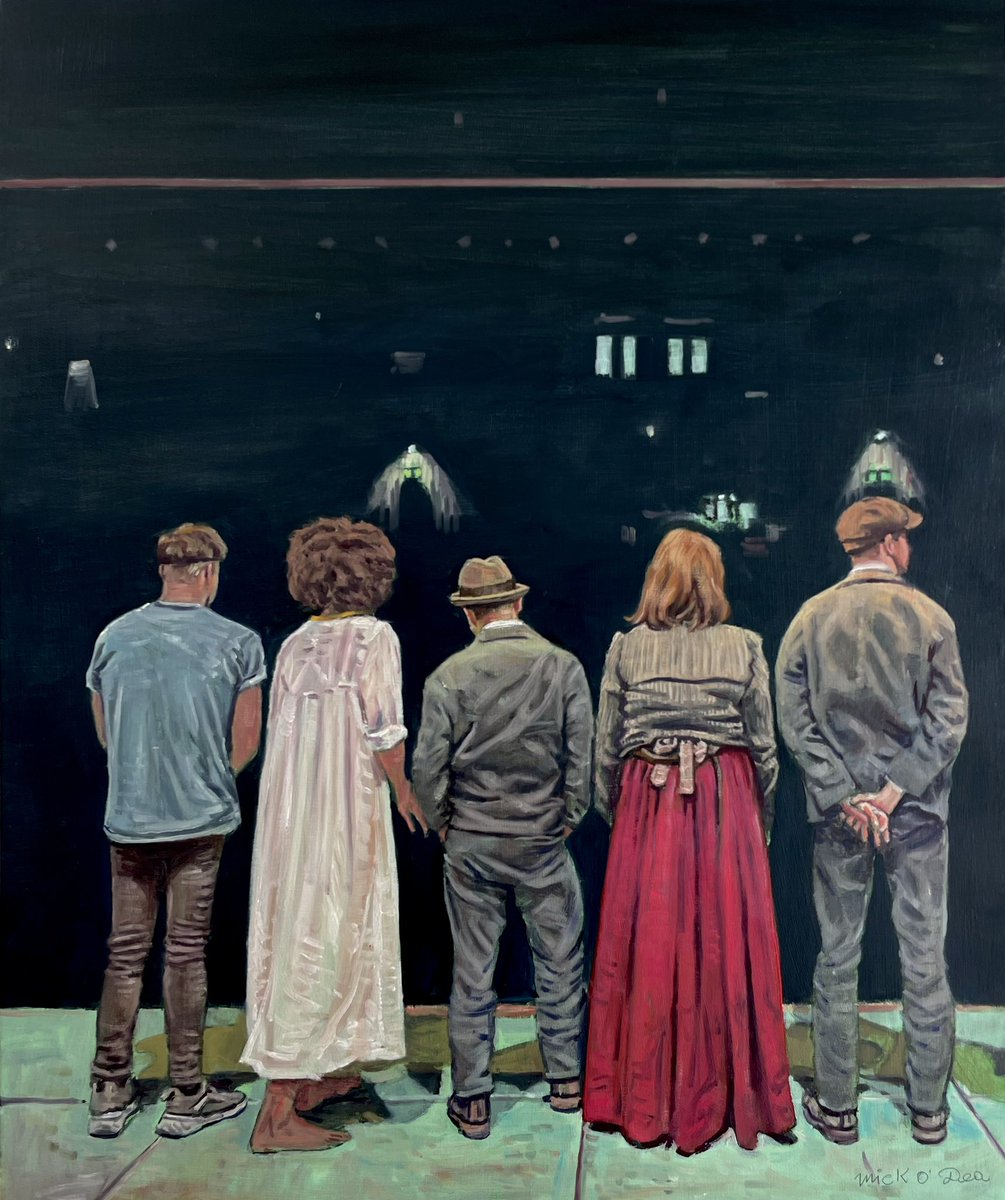 From Friday 19th April @MolesworthGall What is the Stars? Paintings based on @DruidTheatre acclaimed O’Casey trilogy in 2023 - Curtain Call #oilpainting will feature. The paintings are all based on rehearsals @AbbeyTheatre and The Town HallTheatre Galway