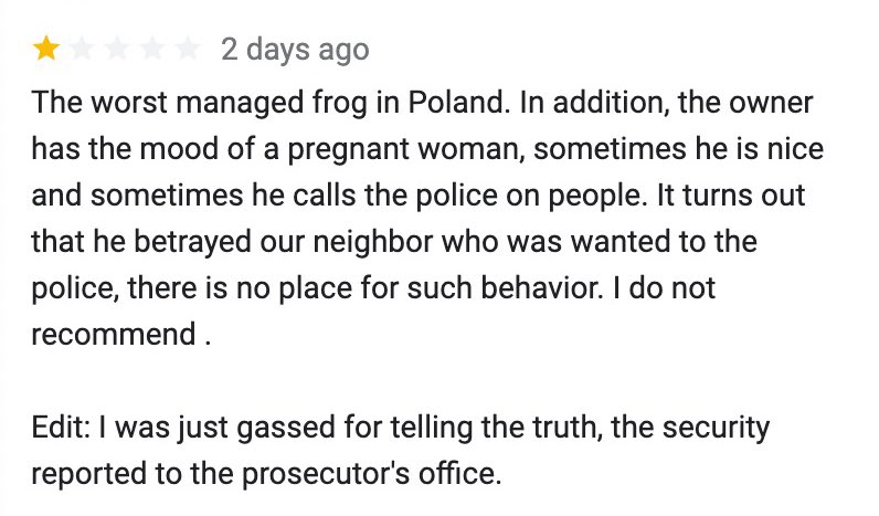 my new hobby is reading polish convenience store reviews on google maps