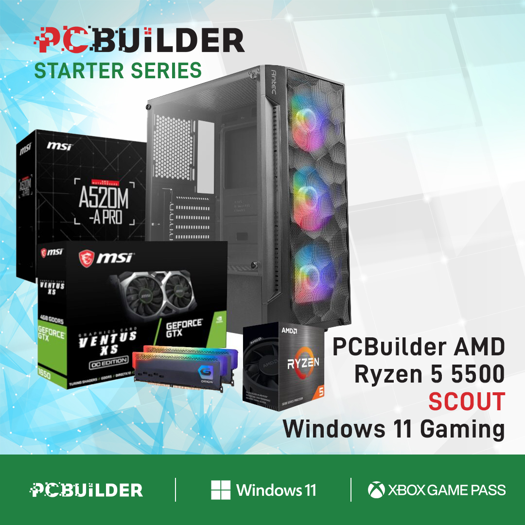 PCBuilderZA's tweet image. Ready to rock your world with great performance and endless fun? Grab the PCBuilder AMD Ryzen 5 5500 SCOUT Windows 11 Gaming PC and let the gaming adventures unfold! 🚀🎮 -&amp;gt; brnw.ch/21wIFKy

#PCBuilder #StarterSeries #Scout #PCgaming #GamingPC #Gamingrig #PCsetup