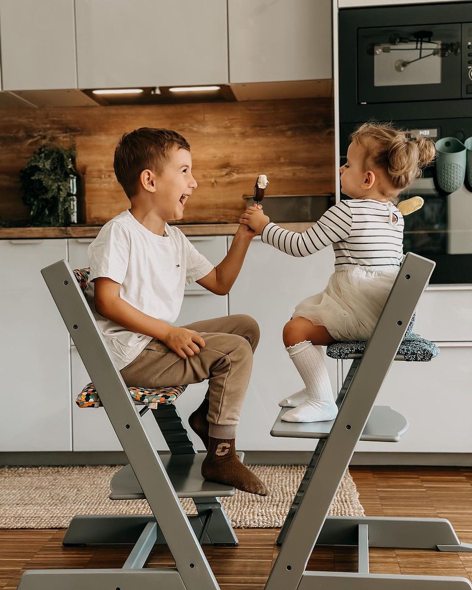 From highchair giggles to sibling squabbles, Tripp Trapp has been there through it all 🌟 

Happy Siblings Day to the best partners in crime! 

#SiblingsDay #HereWeGrow #TrippTrapp #DesignPeterOpsvik #Highchair 

📸: @enca_