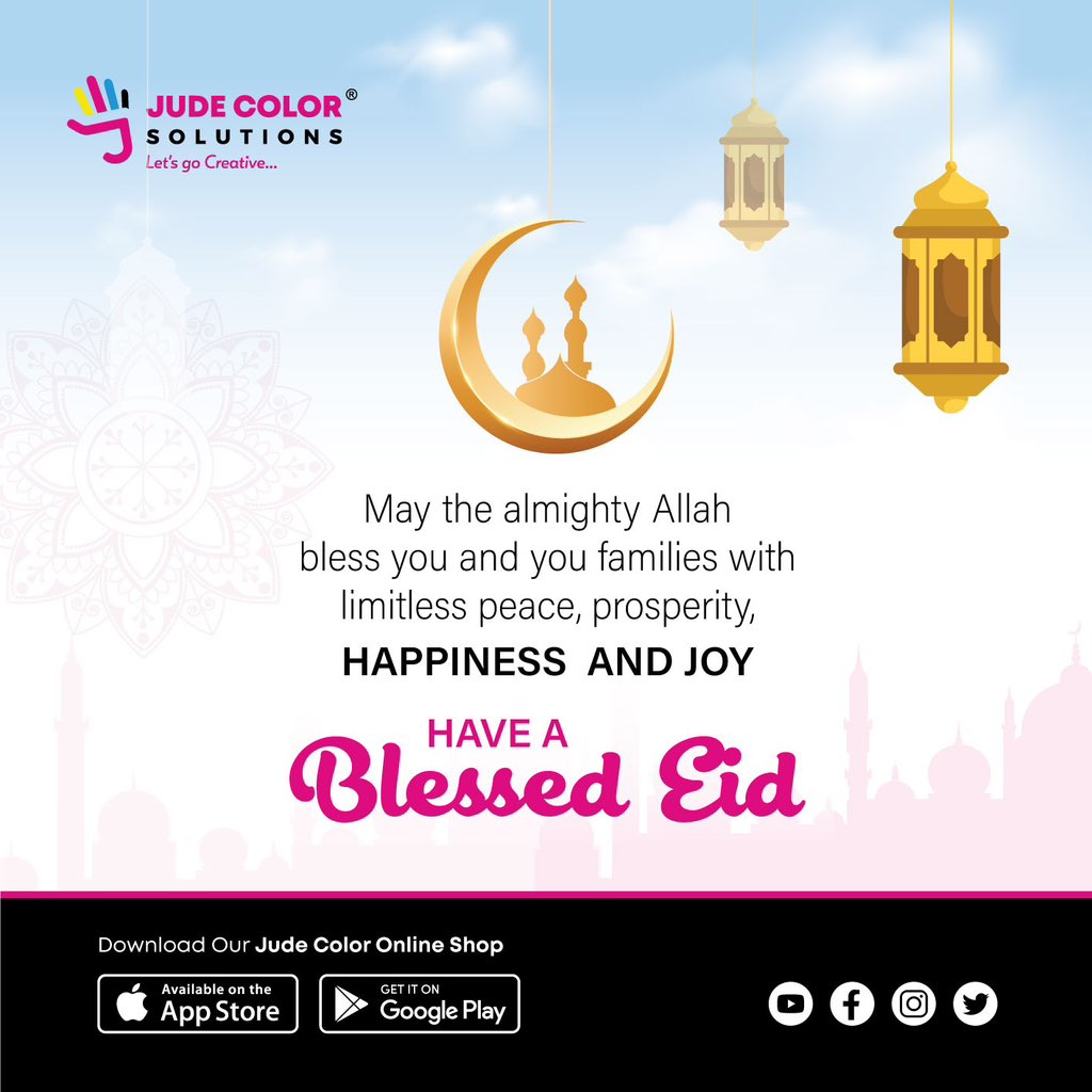 Spreading joy and blessings this Eid! ✨ Wishing you and your loved ones a Eid Mubarak filled with laughter, love, and endless joy. #EidMubarak #EidWishes #judecolorsolutions @JudeColor