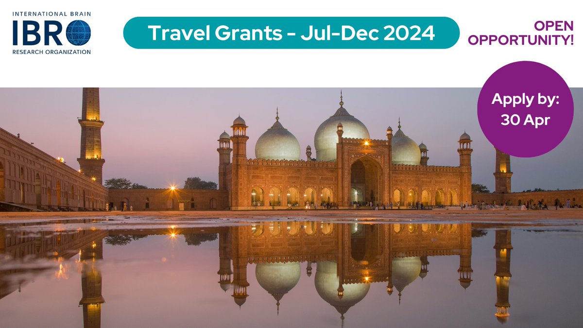Are you attending a 🧠 conference between Jul-Dec 2024? #IBRO Travel Grants are open for applications! Check out the eligibility criteria & apply: ow.ly/5NWX50R94KR @TheBaleLab @rachaeldangare1 @ElfarrashSara @DiGiovanni_Gius @phaegersoto @JLLanciego @JQIpLab @DrLinOng