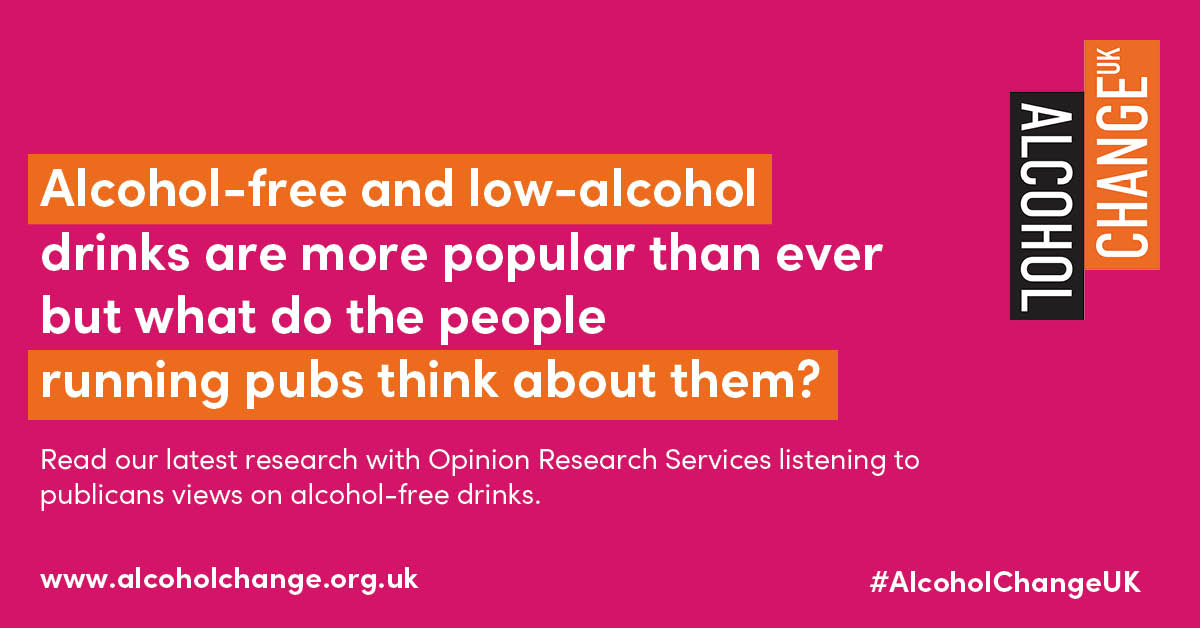 “If you’re still hitting your markets by selling the alcohol-free drinks, then you’re still making the money and keeping the business”. Our research with @ORS_research has found that publicans are positive about the possibilities of #alcoholfree options: alcoholchange.org.uk/blog/i-think-i…