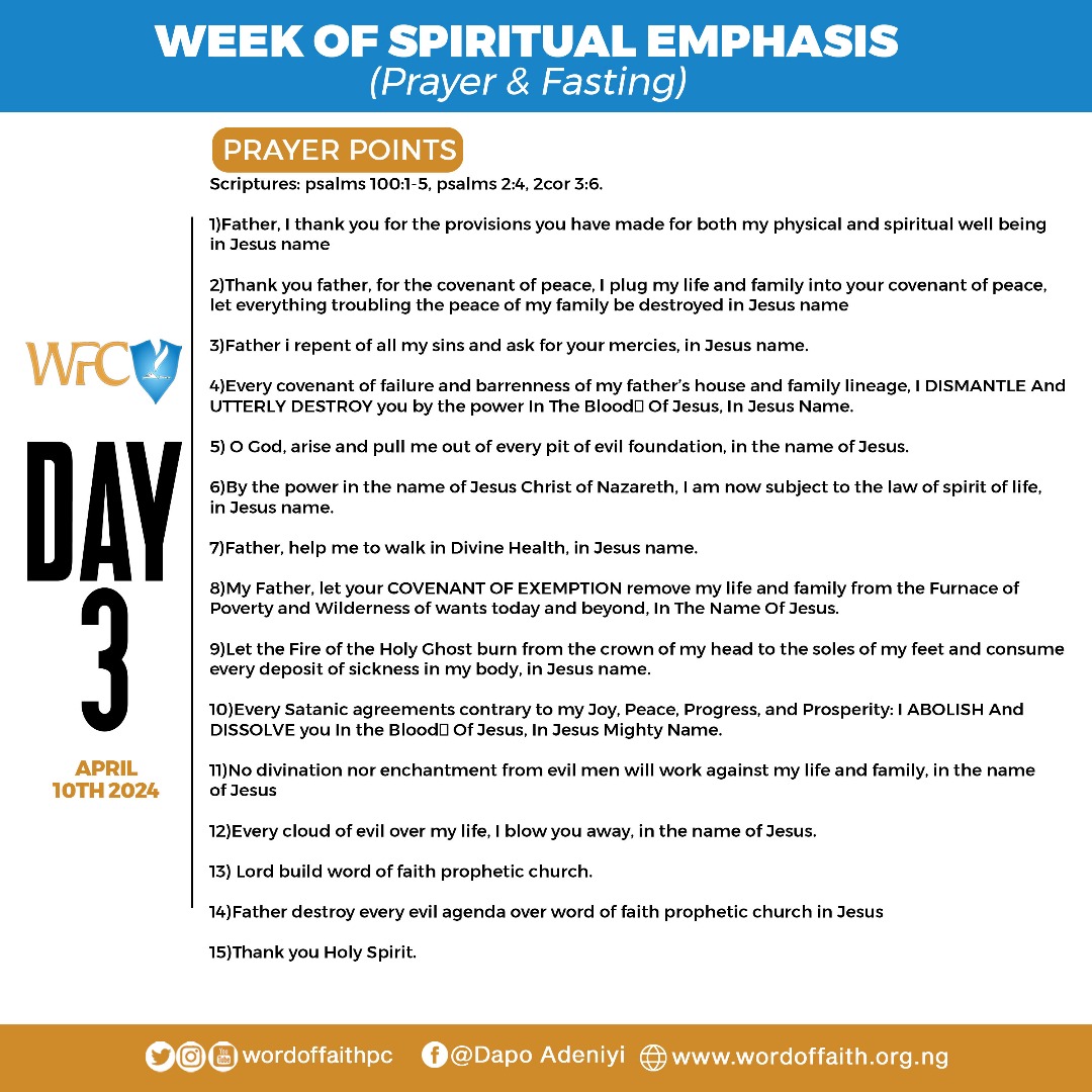 Week of spiritual emphasis

DAY 3

Its our month to WALK IN DIVINE COVENANT 
.
.
#wordoffaithpc #faithcity #wfc #wordoffaith #propheticimpactconference #helpisontheway #unusualtestimoies #propheticimpact #april2024 #strengths #weekofspiritualemphasis