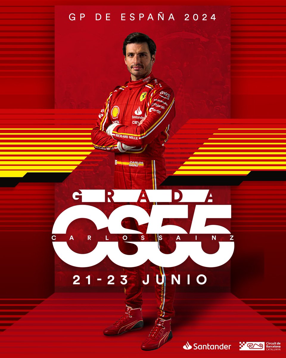 HOY ES EL DÍA 🙌🏻 #GradaCS55 Toda la info + link a sala de espera y cola virtuales 👉🏻 carlossainz.es/grada-carlos-s… TODAY IS THE DAY 🙌🏻 #GradaCS55 Full info + link to virtual waiting room and queue 👉🏻 carlossainz.es/en/carlos-sain… @Circuitcat_es @santander_es @SantanderGP