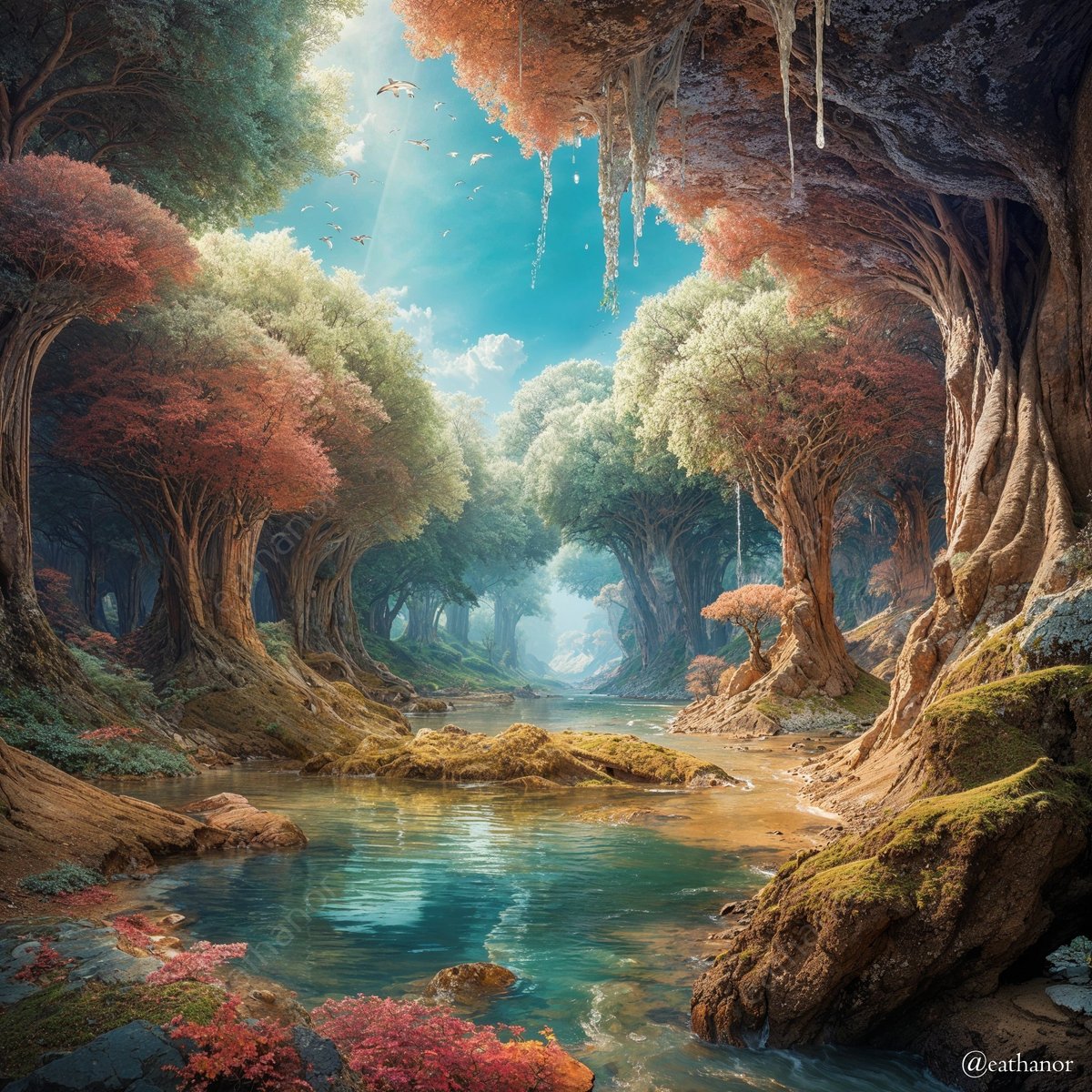 ~ Serene Haven ~

Step into the 'Serene Haven' 🌳💧 this Wednesday and find a moment of peace amidst the midweek rush. Wishing you all a day as tranquil as this place! 🍃

#midjourneyart #aiartcommunity #stablediffusion #FantasyLandscape #MidweekMotivation #GoodDayVibes