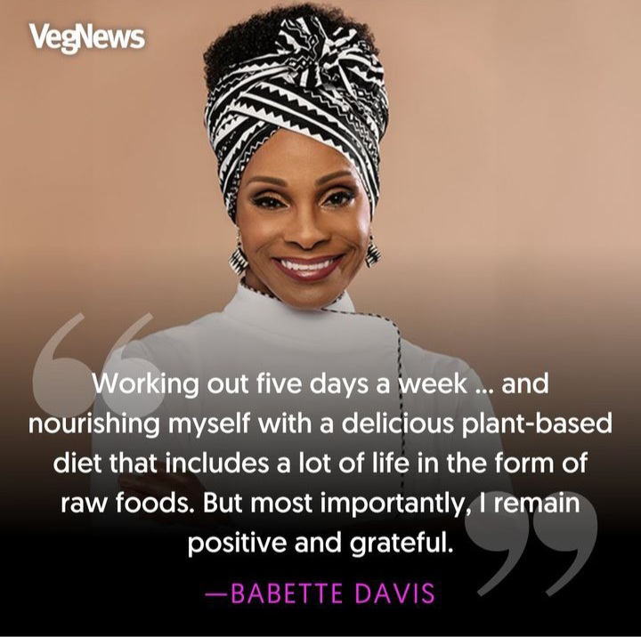 Vegan chef Babette Davis is 73. I know, right?!?! vegnews.com/chefs/black-ve…