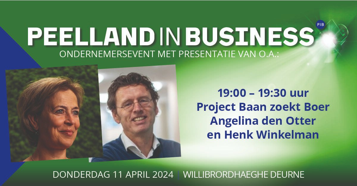 Kom ook naar de 𝗕𝗮𝗮𝗻 𝘇𝗼𝗲𝗸𝘁 𝗕𝗼𝗲𝗿 bijeenkomst bij Peelland in Business!  

Lees meer en bestel jouw ticket:
ticketcrew.nl/tickets/peella…