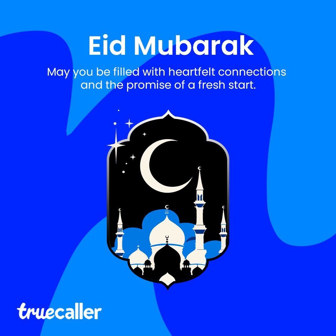 Eid Mubarak! May your celebration be filled with joy, laughter, and seamless connections with Truecaller. #EidAlFitr2024 #Eid2024 #TruecallerNG #Truecaller