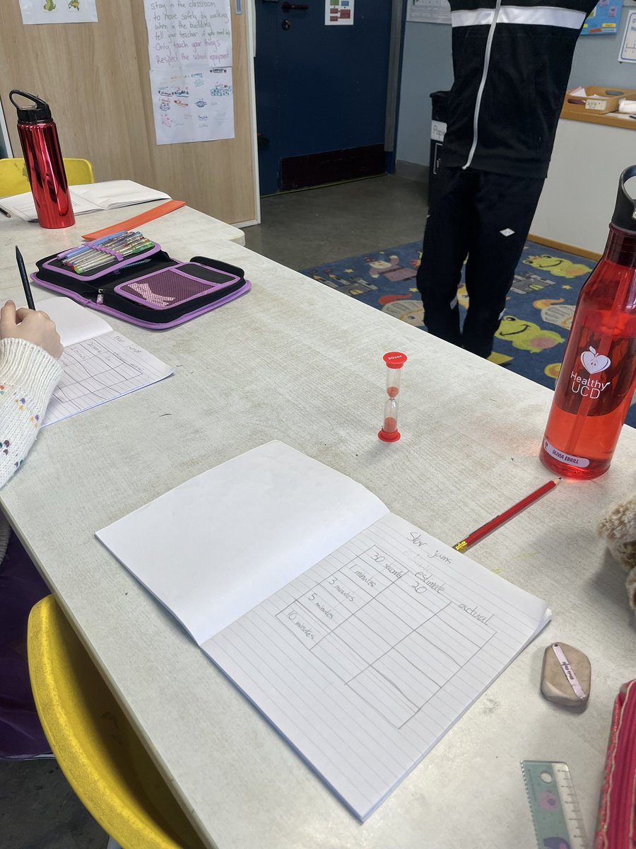 MsDodd6's tweet photo. 2B estimated and measured how many star jumps they could do in certain time periods. They were surprised by how many star jumps they could actually do in the short amount of time. https://t.co/8DIhiBdhGT