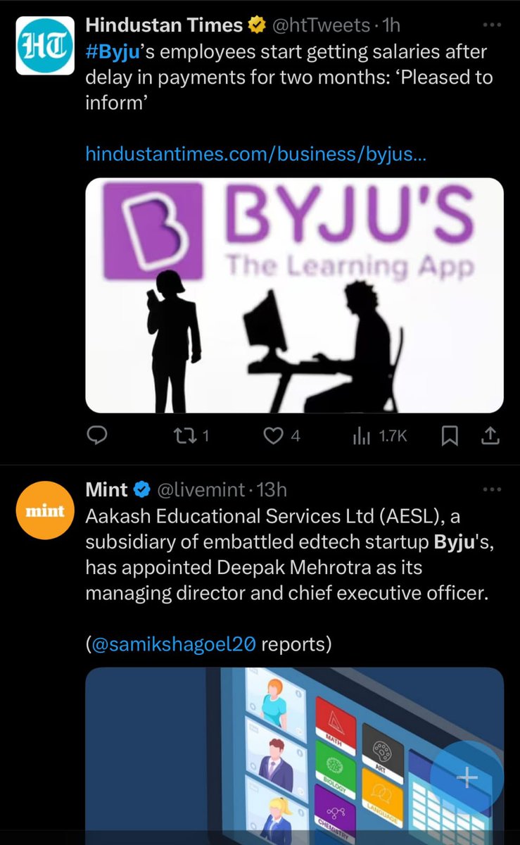 Box_Office_BO's tweet photo. Despite legal hurdles and common perception, BYJU’s has hired a top notch CEO for its Aakash business and has arranged an alternate line of credit to pay out March salaries. That’s how founders fight back #byjusisback #byjus https://t.co/UkYGxKSNQQ