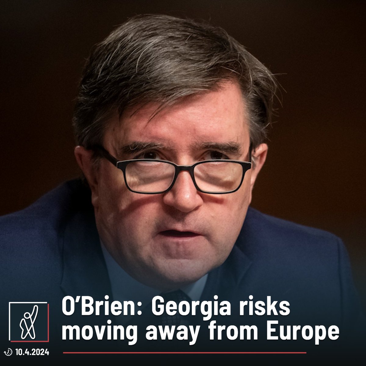 “Concerned about legislative initiatives in 🇬🇪's Parliament that risk moving Georgia away from Europe. The U.S. will always speak up in defense of human rights for all, including freedoms of expression and peaceful assembly,” US Assistant Secretary of State Jim O’Brien wrote on X