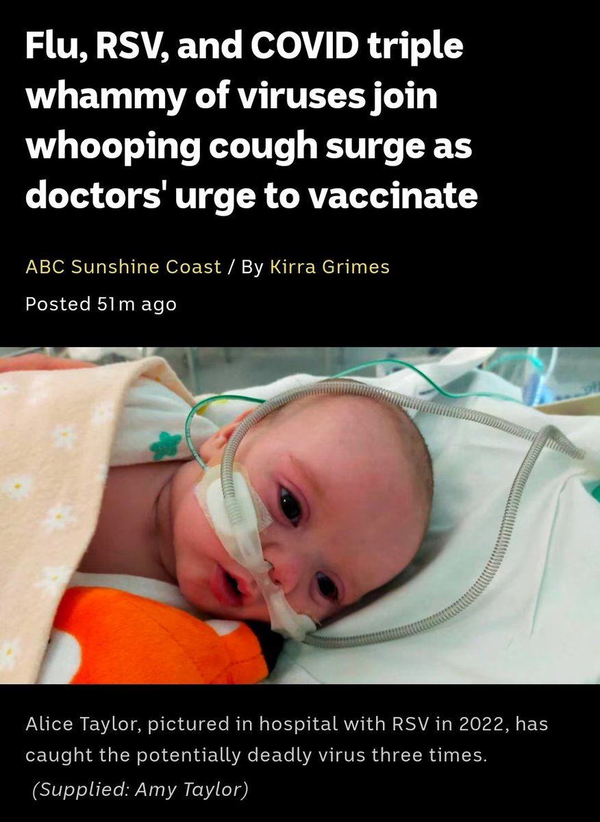 'Everyone's encouraged to take precautions to stop the spread of COVID-19, RSV, flu, and whooping cough.' Except, obviously, by doing anything which might work, such as improving ventilation, cleaning the air or wearing an N95 in appropriate spaces.🤣 abc.net.au/news/2024-04-1…