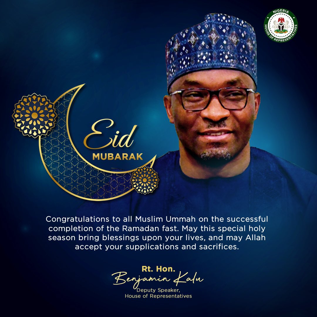 I congratulate all Muslim Ummah on the celebration of the Eid-el-Fitr marking the successful completion of the fast in the holy month of Ramadan. As we celebrate this special occasion, I urge Nigerians to continue to uphold national integration, keeping faith with the…