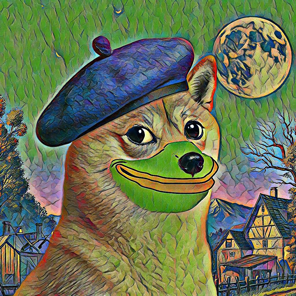 ShibassoCoin's tweet image. On the new moon came an amalgamation. The beret is still blue.