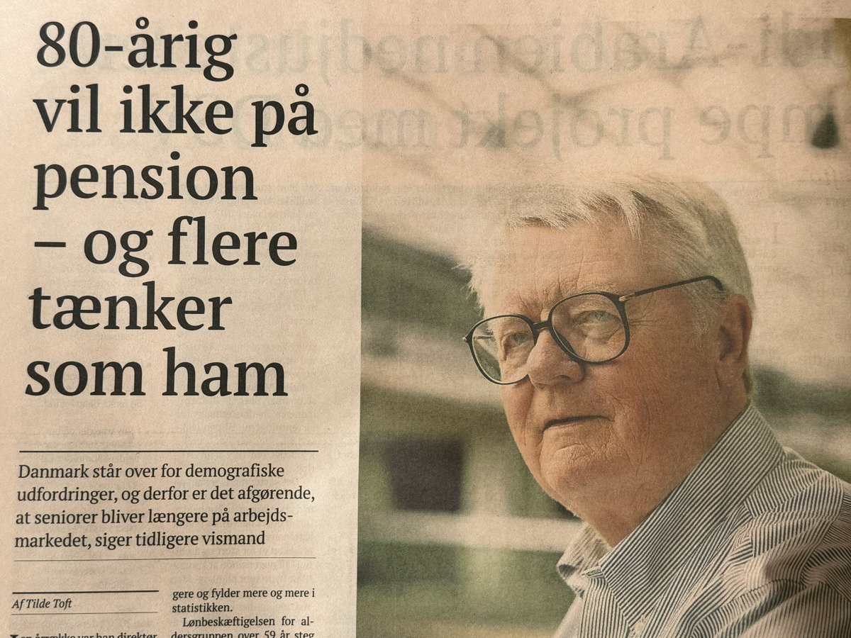 Dansk økonomi har gode muligheder for at få endnu mere #ældrestyrke i beskæftigelsen. Det handler om forebyggelse, et godt arbejdsmiljø, meningsfulde opgaver og anerkendelse - så vil mange blive efter fp-alder @aeldresagen @DMCamilla @SaraVergo