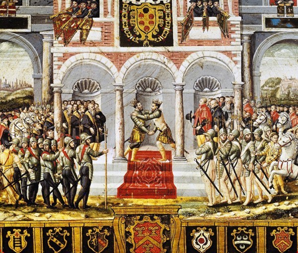 3 avril 1559 : le traité du Cateau-Cambrésis

Par la « paix malheureuse », le roi de  France Henri II met un terme à un demi-siècle de guerres d’Italie. Il signe le texte avec le roi d’Espagne. Un prélude à la  construction de l’hexagone !

En savoir plus: herodote.net/3_avril_1559-e…