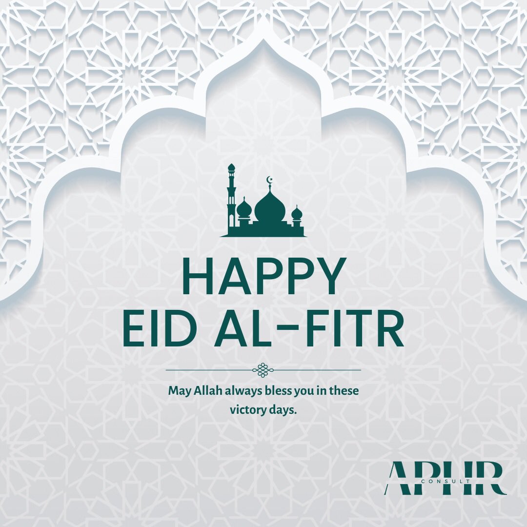 Happy Eid Al-Fitr to all our Muslim brothers and sisters 🕌. May Allah bless you abundantly in these victory days 🙏🏾 #aphrconsult #eidalfitr #eidalfitr2024 #ramadan #eid #HRinlagos