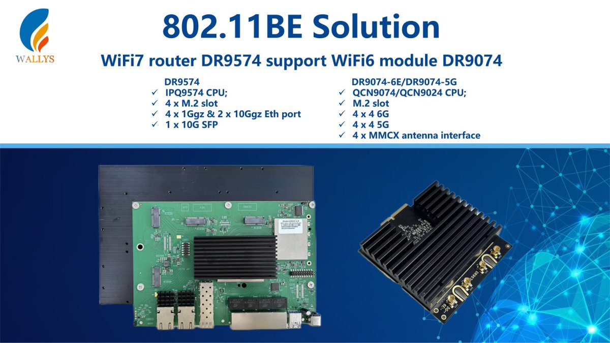 #WiFi7|#IPQ9574 #QCN9074 Does the WiFi7 Platform DR9574 Support WiFi6 Card DR9074?