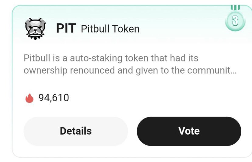 🎯 Pitbull is close to 100,000 total votes! We also would like to thank @kucoincom for their recent statement regarding this first voting phase: kucoin.com/announcement/e… Fairness and transparency should always be the number one priorities for every competition