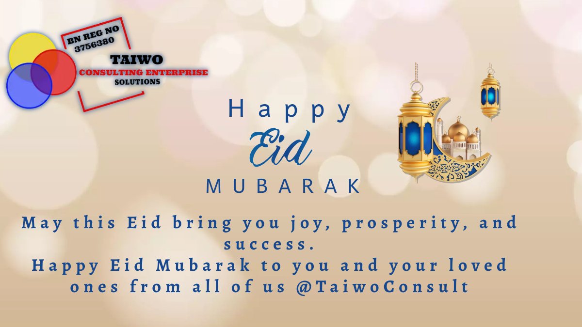 TaiwoConsult's tweet photo. Wishing you and your loved ones a blessed Eid al-Fitr! May this joyous occasion bring peace, happiness, and prosperity to your lives. Eid Mubarak
#Eidmubarak
#endoframadan https://t.co/yyDJ9MFpEw