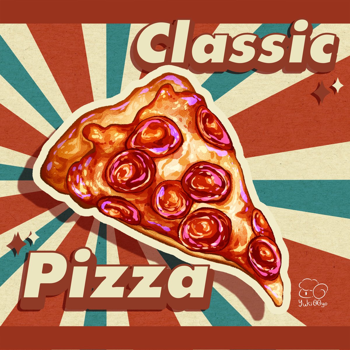 'In pizza we crust.' 🍕🍕

🌟 American Diner is now on sale in Pinkoi,
Pls check in bio 🌟

=================
#foodart #foodillustration
#FoodArtistry
#illustration #絵 #イラスト #dessert
#食べ物イラスト
#美食插畫 #食物繪畫 #Pizza #50sdiner
#AmericanDiner #薄餅 #ピザ