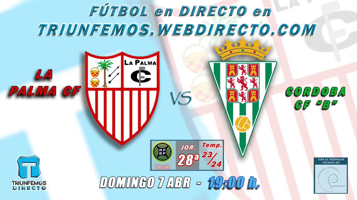 EL PARTIDO DE TRIUNFEMOS 
EL RESUMEN 

<a href="/LaPalmaCF/">LA PALMA CF</a> 2-1 <a href="/Cantera_CCF/">𝙲𝚊𝚗𝚝𝚎𝚛𝚊 Córdoba CF</a> 

youtu.be/EjFJXUXKKKU?si…