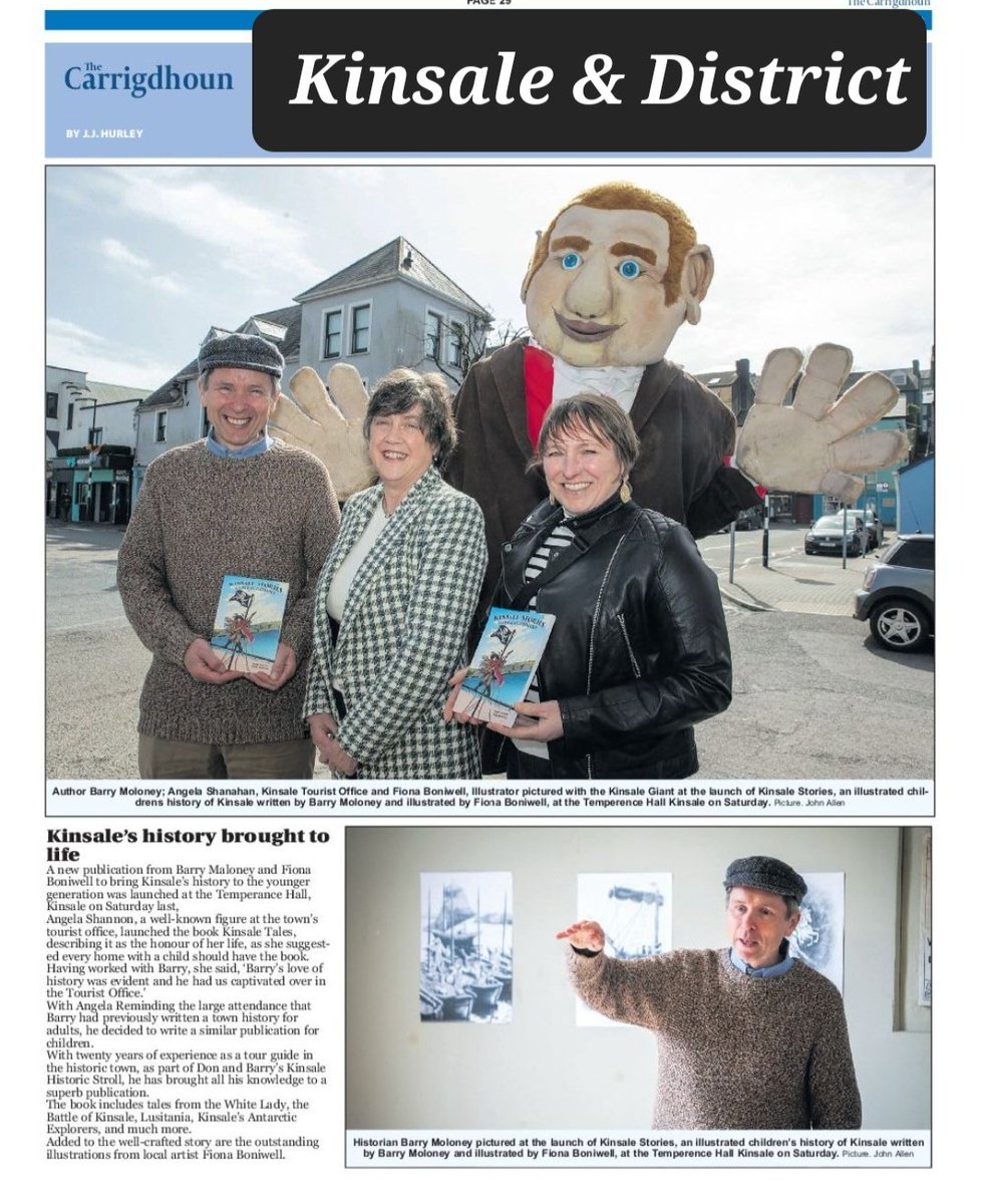 In the current edition of the @Carrigdhounnews, Kinsale tour guide launches a unique publication for the younger reader on the town's history. @KinsaleOnline @KinsaleNews @Kinsale_ie @tonydoco