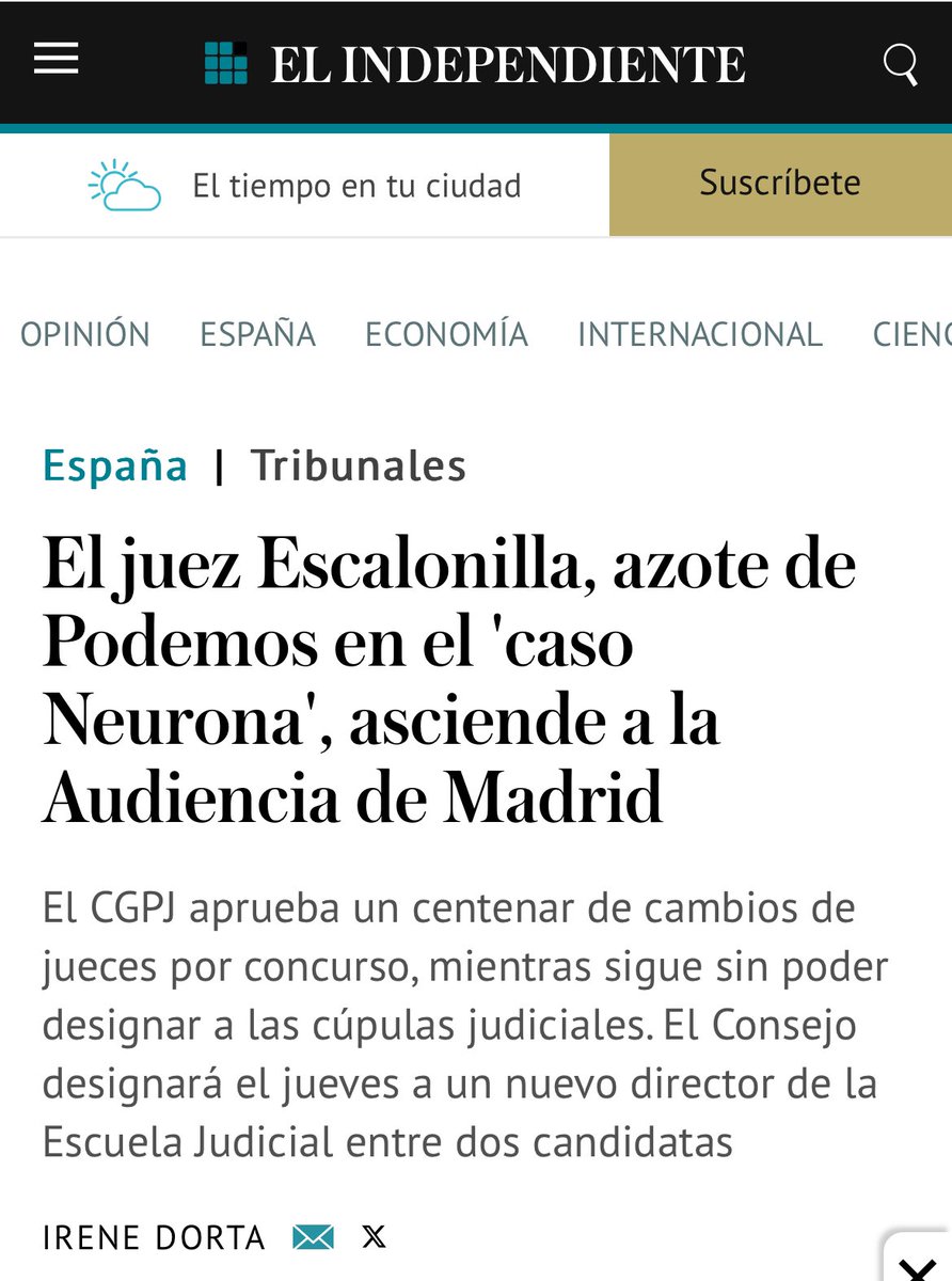 Tuvieron que archivarlo todo pero estos “periodistas” le llaman “azote de Podemos” y celebran su ascenso. Al hacerlo reconocen el rol de cierta judicatura y de cierto periodismo que poco tiene que ver con el Derecho o con la información. Felicidades, señoría