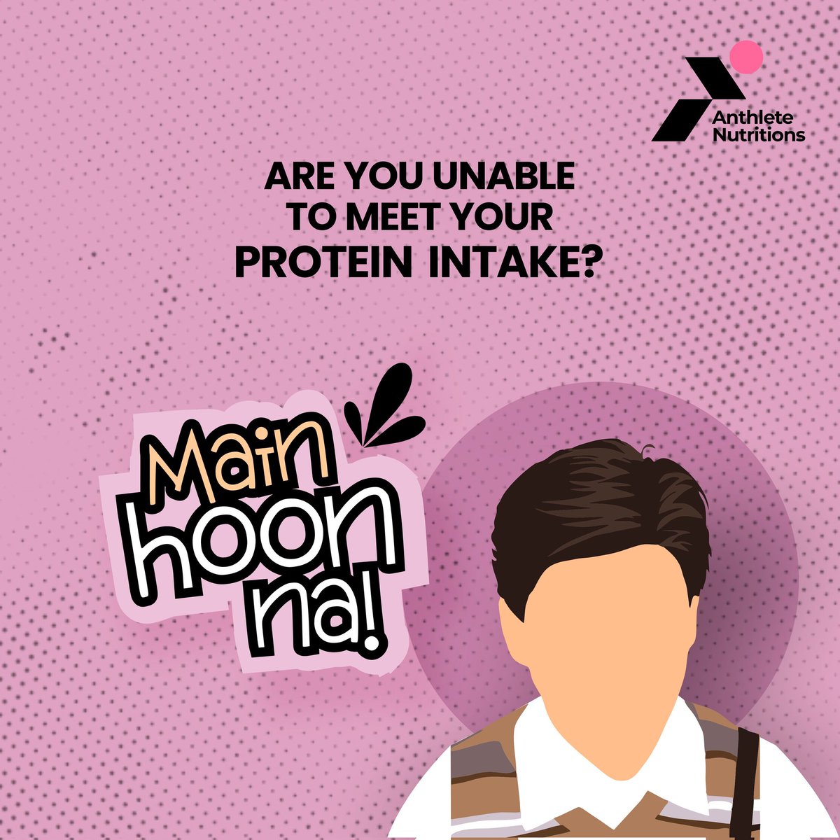 Ab poora kro apna daily protein intake kyunki Main hoon na! Anthlete Nutritions ke sath, kro apne fitness goals ko achieve! 💪 

#UnleashYourInnerAthlete #ProteinPower #FitnessJourney #AthleteNutrition #HealthGoals #FitLife #NutritionBoost #WorkoutMotivation #HealthyLiving