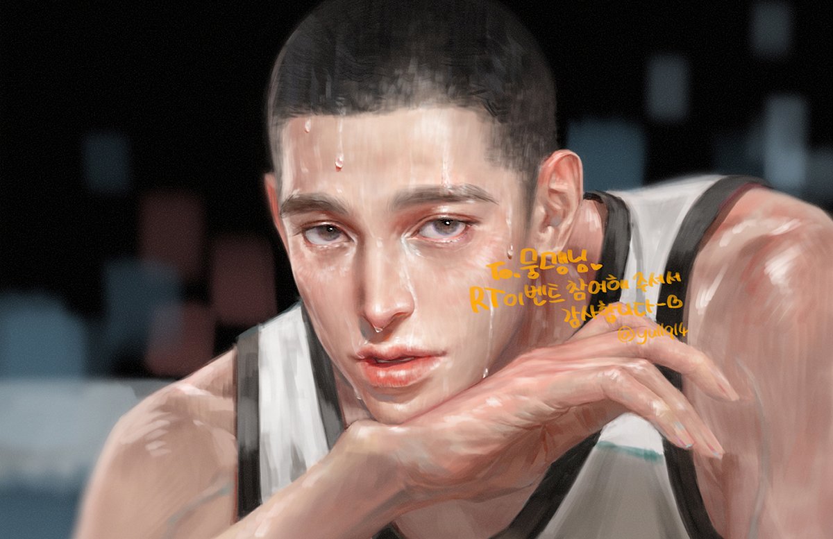 yull914's tweet photo. RT 이벤트로 슬램덩크 명헌이 그렸습니다🏀🌸 https://t.co/n1qfUg1Vay