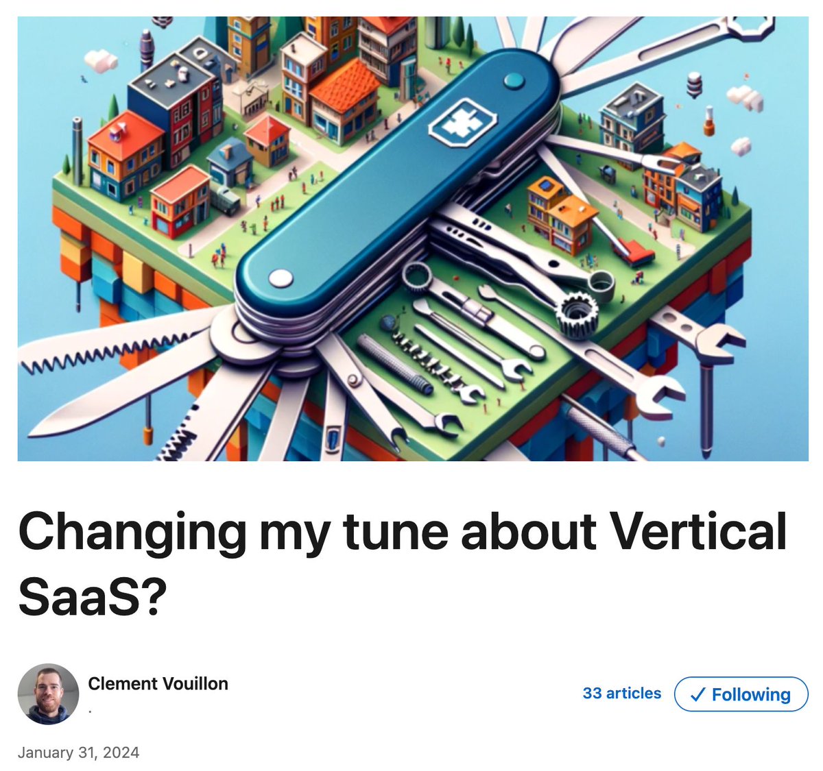 [Toolbox for #startups 🔧 ] A #VC perspective on the state and future of Vertical SaaS. #InsurTech buff.ly/43QYh5D