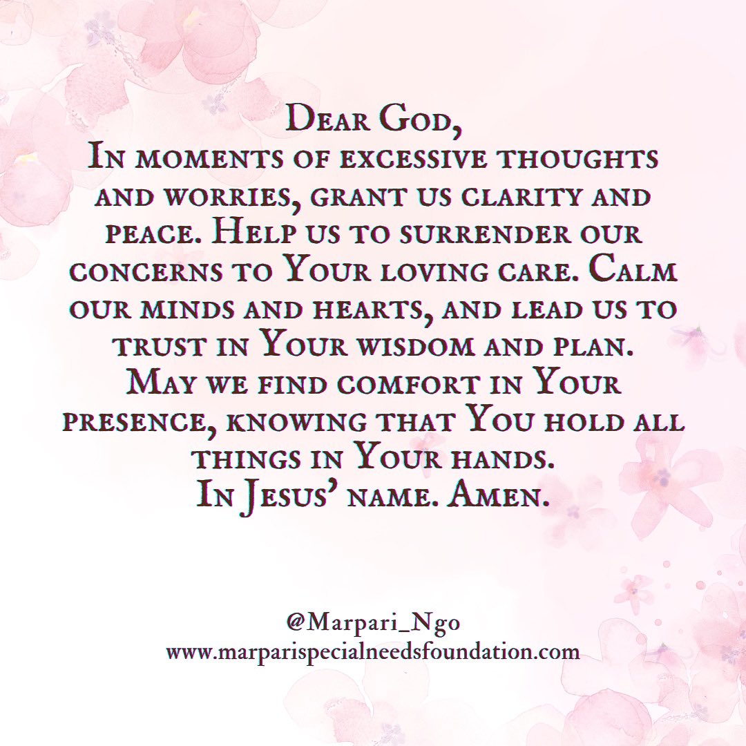 Marpari_NGO's tweet photo. Dear God, Let your will be done.
#dear #god #amen #to #all #my #our #secrete #prayer #we #love #you #jesus https://t.co/uPJU0Hi3dW