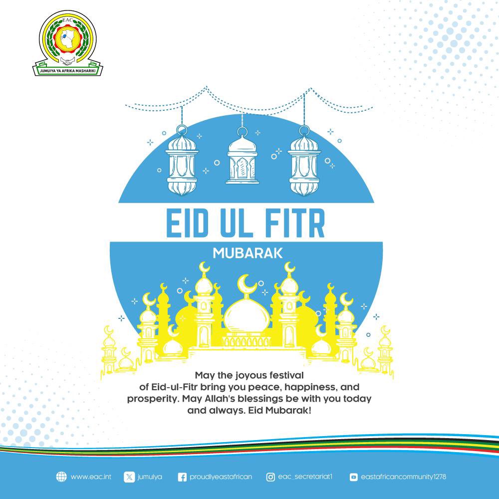 🌙 The EAC wishes all our Muslim brothers and sisters a joyous Eid Ul Fitr! 🌟 May this joyous occasion fill your hearts with peace, happiness, and gratitude. @EACJCourt @EA_Bunge #Eidmubarak2024
